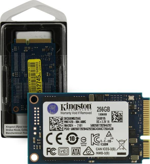 Накопитель SSD mSATA Kingston KC600 256GB SATA 6Gb/s 3D TLC 550/500MB/s MTBF 1M - фото №20