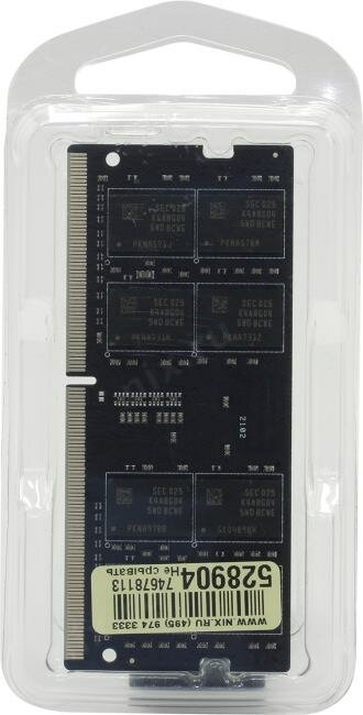 Модуль памяти Qumo SO-DIMM DDR4 16ГБ PC4-25600 3200MHz 1.2V, CL22, QUM4S-16G3200P22 - фото №9