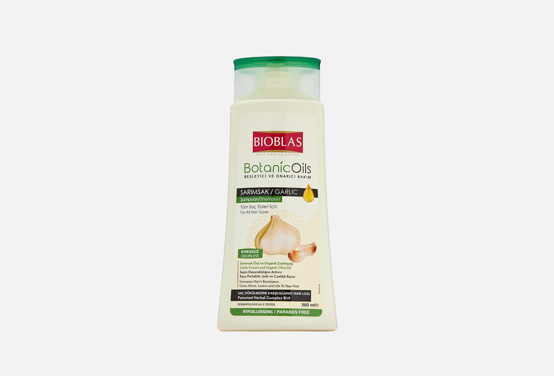 Шампунь для волос Bioblas, BOTANIC OILS GARLIC SHAMPOO 360мл