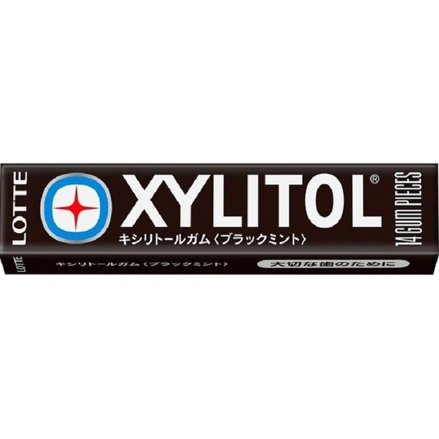 Жевательная резинка без сахара вкус черная мята 14 подушечек LOTTE XYLITOL