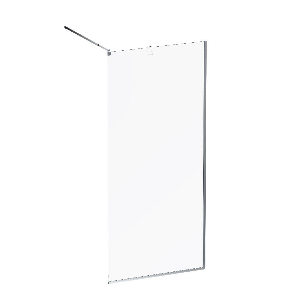 фото Душевая перегородка AM.PM W84WI-90-F1-MTE Func 90x200 стекло прозрачное 8 мм + покрытие, профиль матовый хром