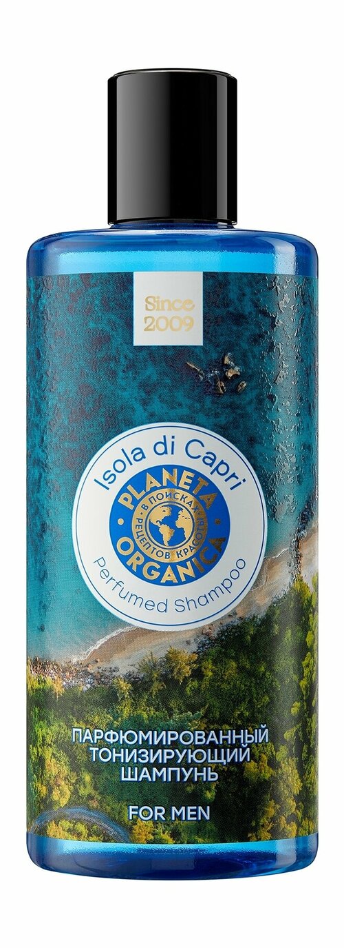 PLANETA ORGANICA Шампунь парфюмированный Isola di Capri Soul&Travel For Men тонизирующий, 300мл