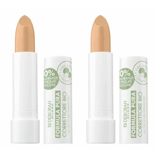 Консилер стик Deborah Milano, Formula Pura Correttore Bio, тон 03, 4,95 гр, 2 шт