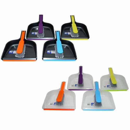 Набор для уборки сметка совок spring пластик цвет в асс-те 1277₽
