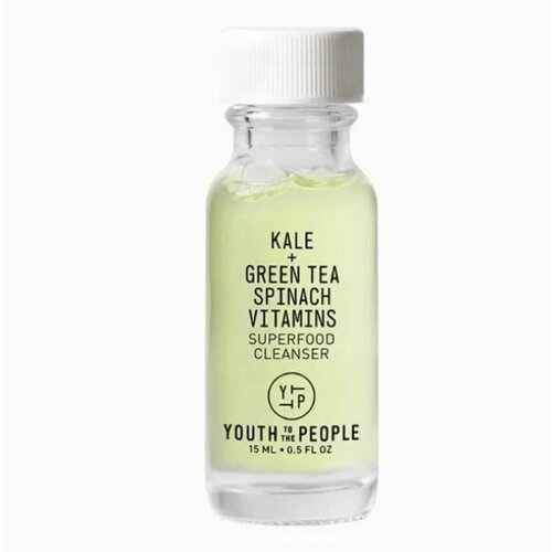 YOUYH To The PEOPLE MINI Успокаивающее и противовоспалительное средство для умывания KALE+GREEN TEA SPINACH VITAMINS superfood cleanser 15ml