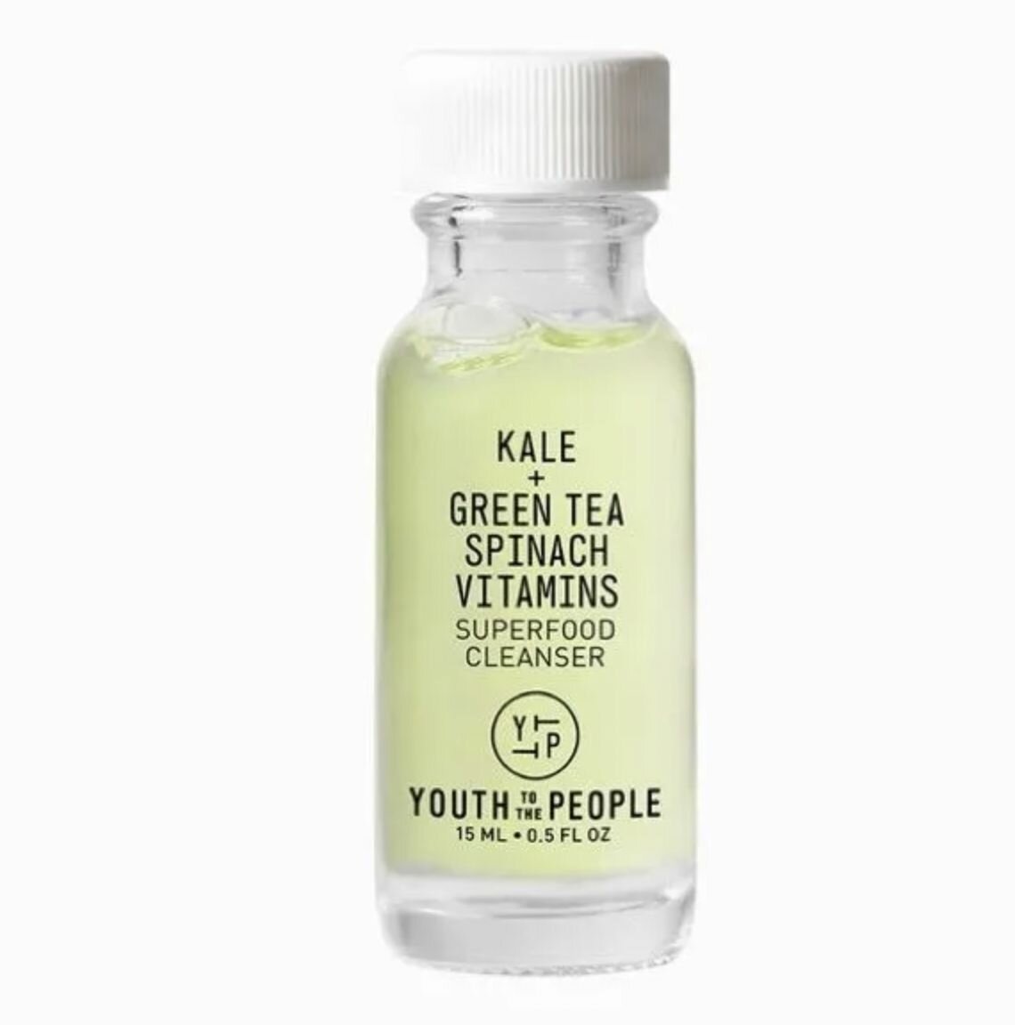 YOUTH To The PEOPLE MINI Успокаивающее и противовоспалительное средство для умывания KALE+GREEN TEA SPINACH VITAMINS superfood cleanser 15ml