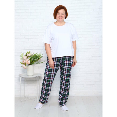 фото Брюки ivcapriz, размер 50, зеленый, синий