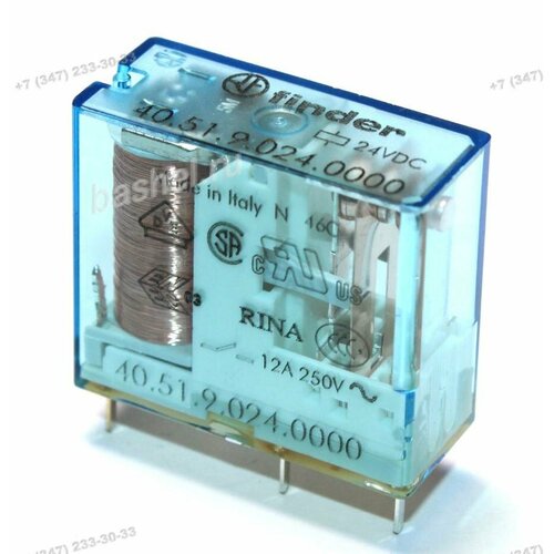 RELAY 405190240000 24V 10A, Реле, FINDER, (упр:24В/DC, комм: 10A/250В/AC, 1NO/1NC, AgNi, R-coil:220 Ом) universal flasher relay 24v 3 pin 180w motorcycle led flasher blinker relay automobile turn signal light relay motorcycle switch