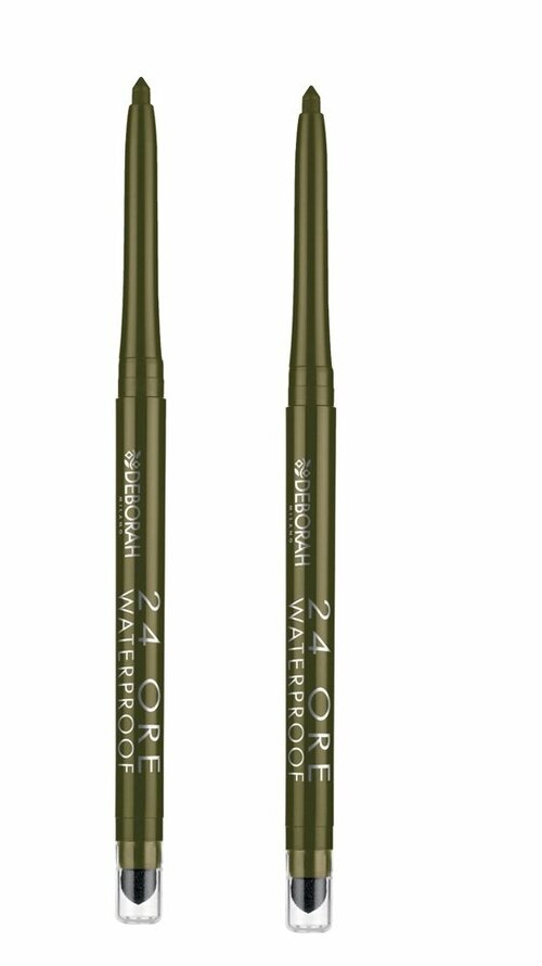 Карандаш для глаз Deborah Milano, 24 Ore Waterproof Eye Pencil, автоматический тон 05 Золотисто-зеленый, 0,5 г, 2 шт.