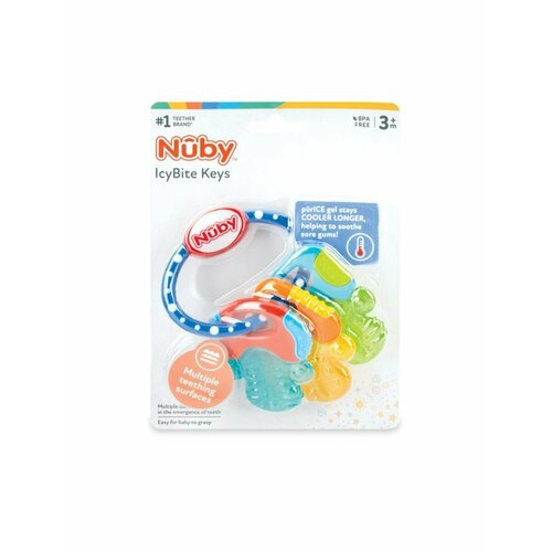 NUBY, Прорезыватель для зубов охлаждающий, грызунок, погремушка детская игрушка прорезыватель для зубов из бука без бисфенола