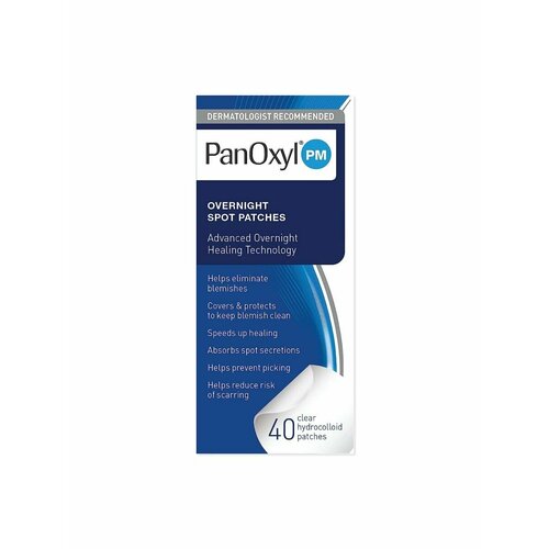 PanOxyl, Точечные пластыри от акне и прыщей, гидроколлоидные, 40 шт.