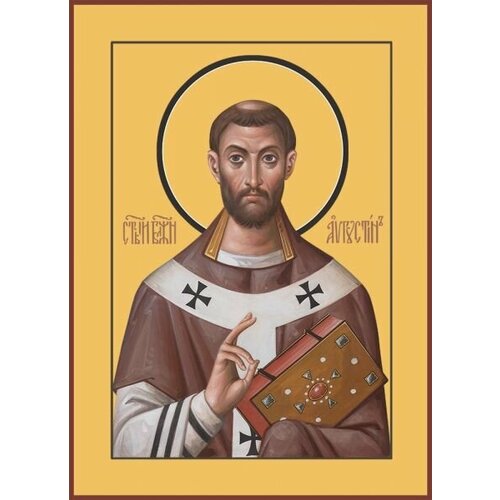 Икона августин Аврелий, Епископ Иппонийский, Блаженный блаженный августин аврелий иппонийский икона на доске 13 16 5 см