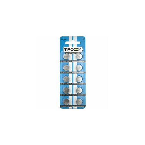 Трофи G12 386 LR1142, LR43 Energy Power Button Cell 200 1600 140800 10 шт. в уп-ке батарейка kodak lr43 lr1142 386 ag12 g12 rw84 10 шт