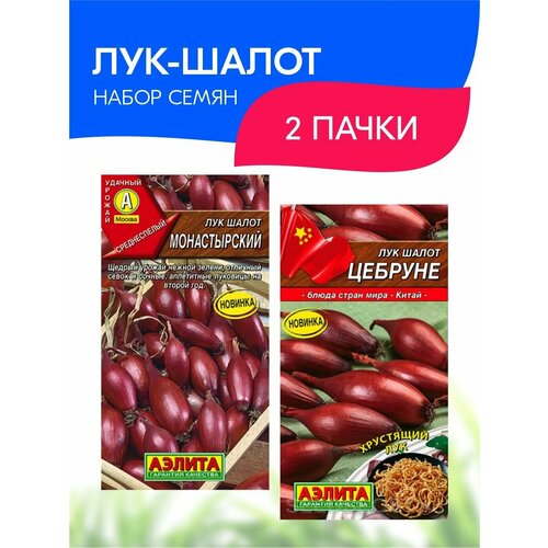 Набор семян Аэлита Лук-шалот Семейный, 2 пачки лук семейный шалот квочка