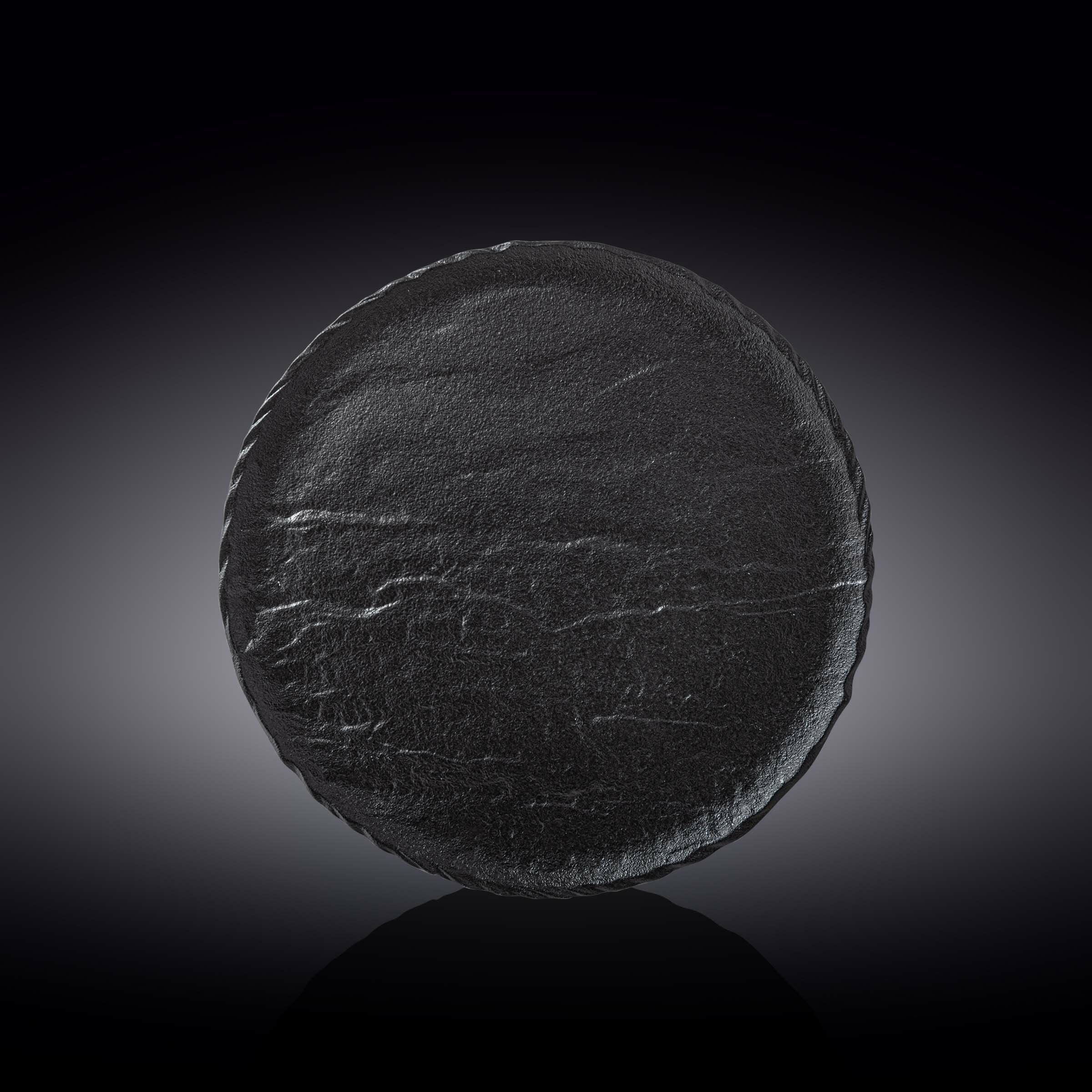 Тарелка круглая WL-661126/A (25,5см) черный сланец