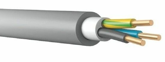 Кабель силовой NUM Калужский кабельный завод 3x2.5 мм круглый 100м серый ГОСТ