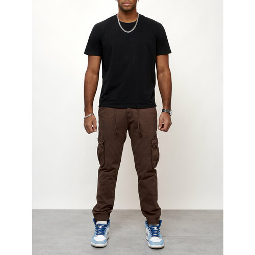 Джинсы карго , размер W31/L31, коричневый джинсы зауженные размер w31 l31 коричневый