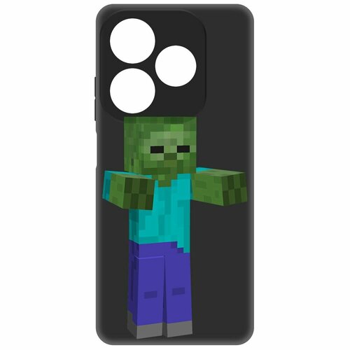 Чехол-накладка Krutoff Soft Case Minecraft-Гигант для INFINIX Smart 8 Pro черный чехол накладка krutoff soft case minecraft гигант для infinix smart 7 plus черный