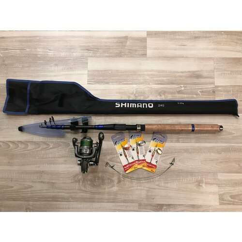 спиннинг телескопический siweida marlin 2 05 м 5 20 г Спиннинг Shimano телескопический в сборе 240см 5-20г