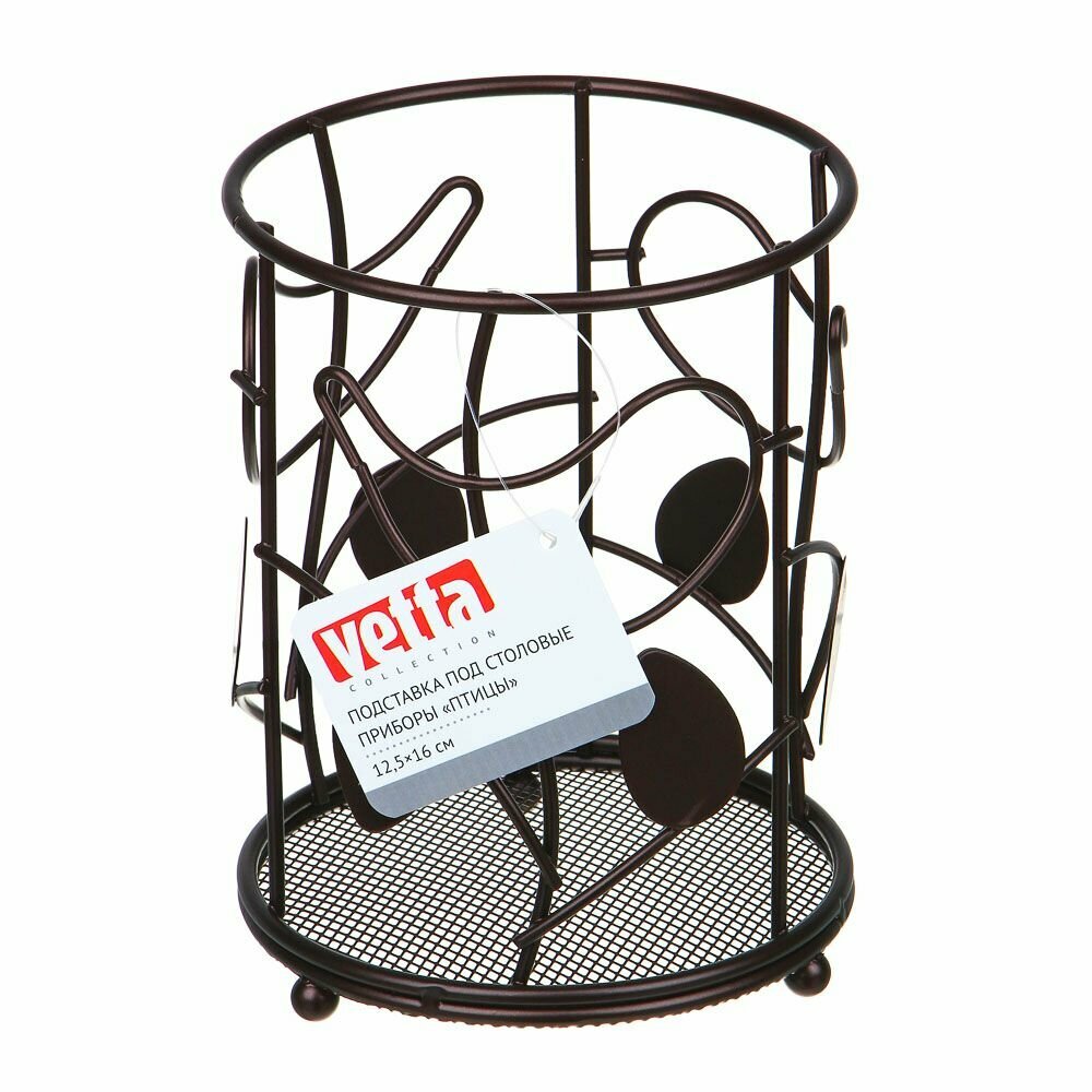 Подставка для столовых приборов Vetta Птицы, 12.5х12.5х16 см - фото №2