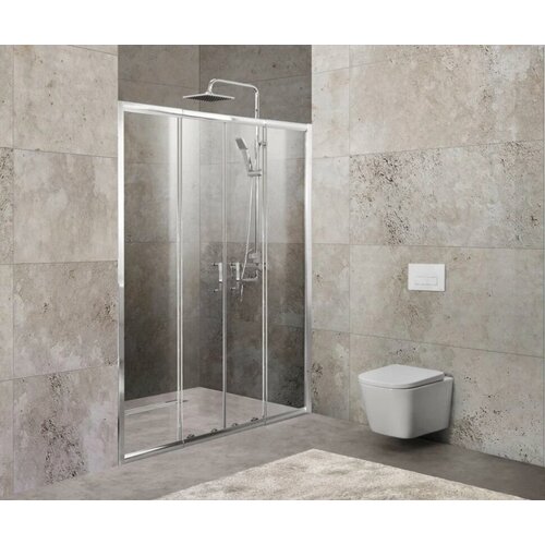 Душевая дверь 170-200 см BelBagno UNIQUE-BF-2-170/200-P-Cr текстурное стекло bagno