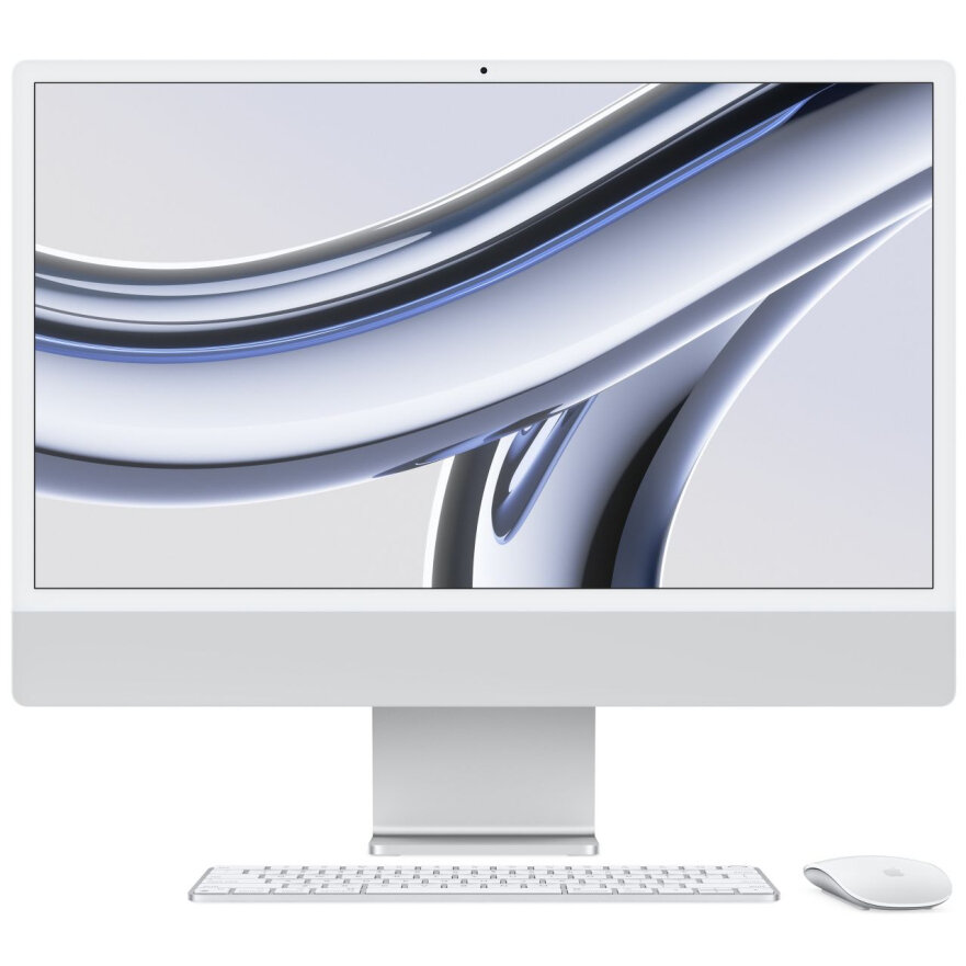 Моноблок Apple iMac 24" M3 (8C CPU, 8C GPU), 256 Гб, серебристый