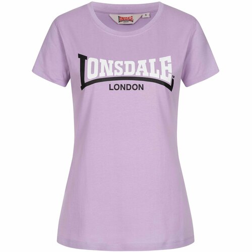 Футболка LONSDALE, размер L, черный, белый футбольная футболка nike силуэт полуприлегающий размер xl белый