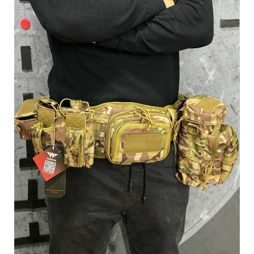 штурмовой cummerbund fcpc fcsk lv119 в стиле ferro тактический жилет для страйкбола cordura охоты кемпинга скалолазания 3 дюйма Тактический пояс с подсумками/военный ремень с системой Molle мультикам