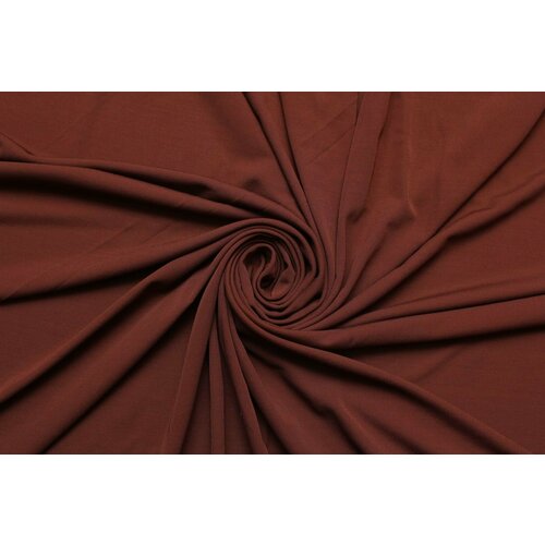 Ткань Трикотаж-креп стрейч коричневый, ш186см, 0,5 м
