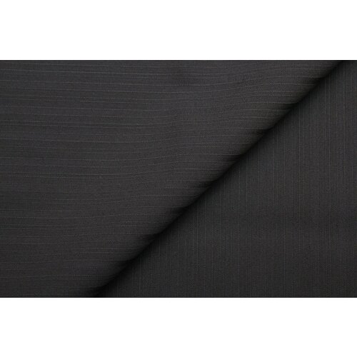 Ткань костюмная Marlane чёрная в жаккардовую полоску, ш152см, 0,5 м