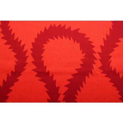 фото Ткань хлопок тонкий vivienne westwood бордово-красный узор на красно-оранжевом, ш138см, 0,5 м