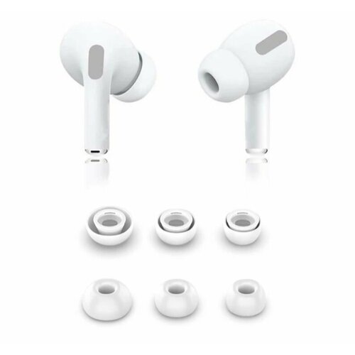 Комплект амбушюр для AirPods Pro 1, 2 (3 размера: XS, S, L) амбушюр red line ут000029559 комплект 2 пары силиконовые черные