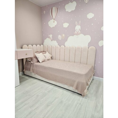 Детская кровать MILANA СМ 120Х200, ПМ, ящик для белья, с выбором оттенка