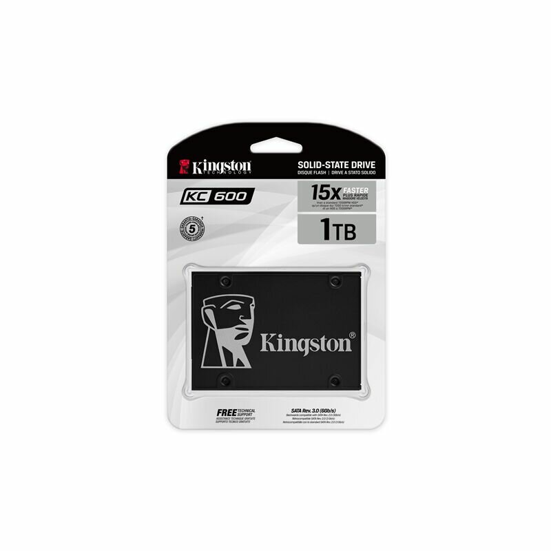 SSD накопитель KINGSTON KC600 1ТБ, 2.5", SATA III - фото №16