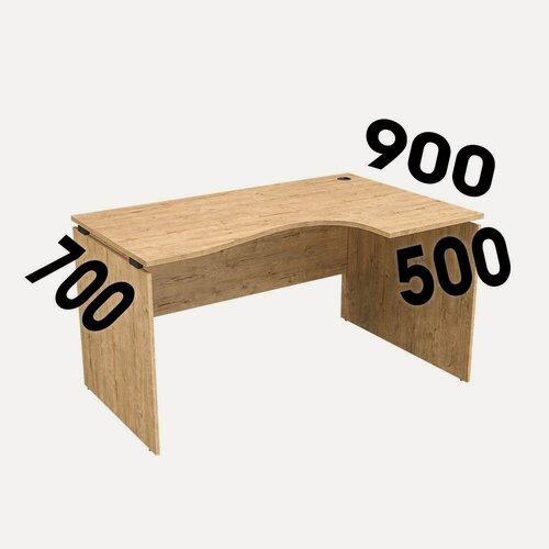 Изображение товара Стол письменный / криволинейный СК157R, р. 1570х900х750, Дуб бунратти