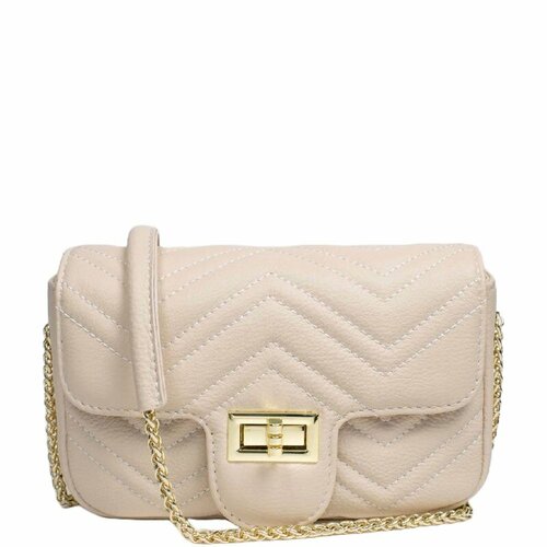 фото Сумка кросс-боди , фактура зернистая, бежевый, белый нет бренда