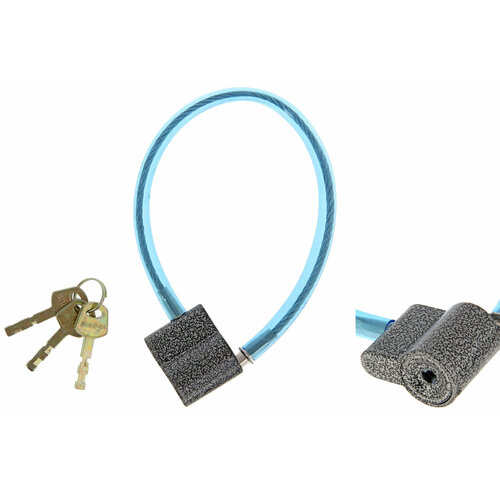 фото Замок велосипедный (для коляски и самоката) (трос 350mm) навесной нет бренда