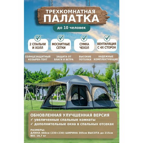 Палатки Ledland серый палатка шатер куб 2 2 берег двухслойная