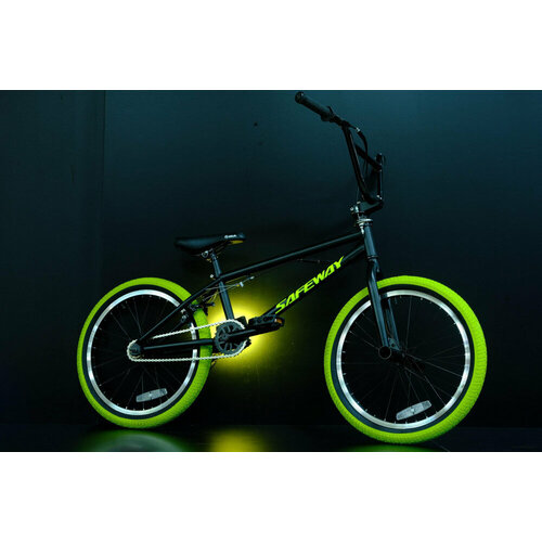 Велосипед трюковой SAFEWAY BMX 20 ЧёрныйЖёлтый колеса 20 дюймов односкоростной 26700₽