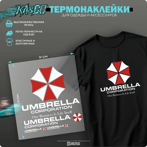 фото Термонаклейка для одежды термоапликация umbrella corporation ka&co