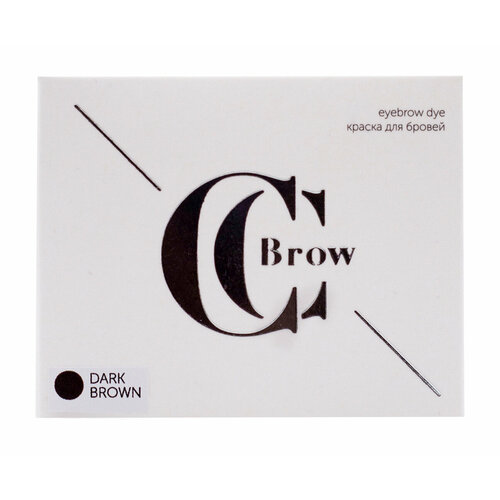 CC BROW Краска для бровей 5+5 CC Brow, dark brown (темно-коричневый) cc brow краска для бровей 1 1 саше набор с окислителем dark brown 6 мл