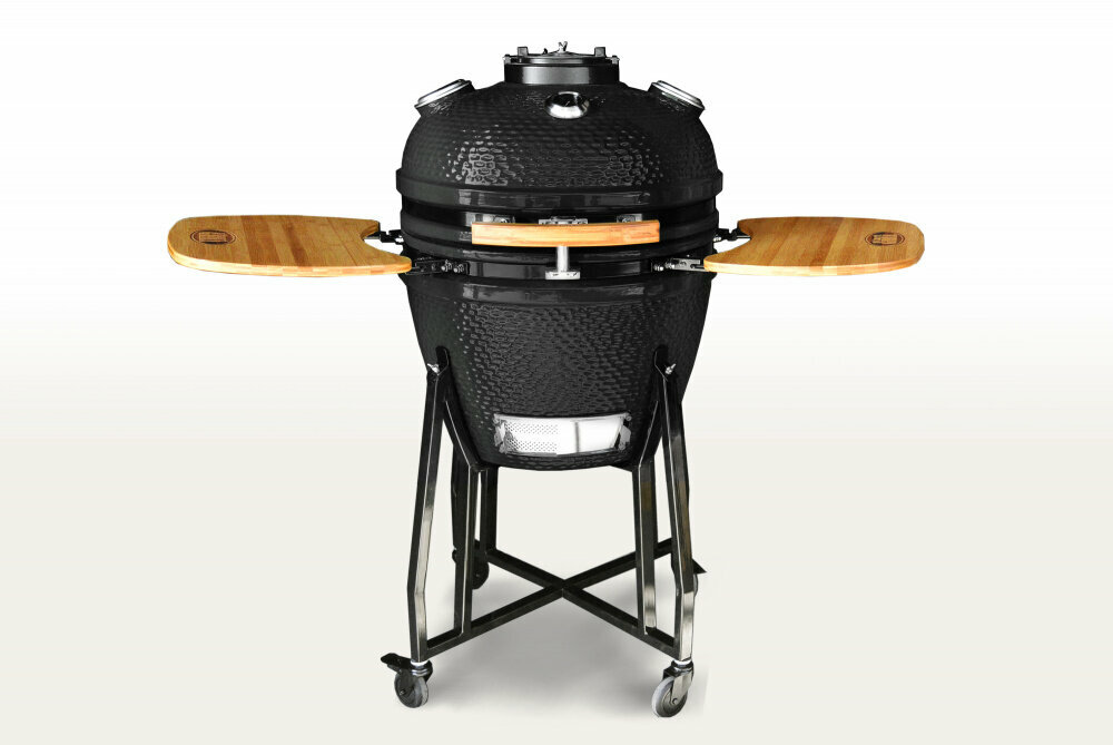 Керамический гриль-барбекю с окошком 22 дюйма (черный) (57см)