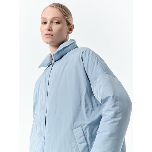 фото Ветровка calista утепленная куртка оверсайз, размер m, голубой