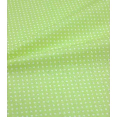 Ткань для шитья, рукоделия, пэчворка, игрушек, ремонта одежды 3м х 1,5м Горошек на салатовом