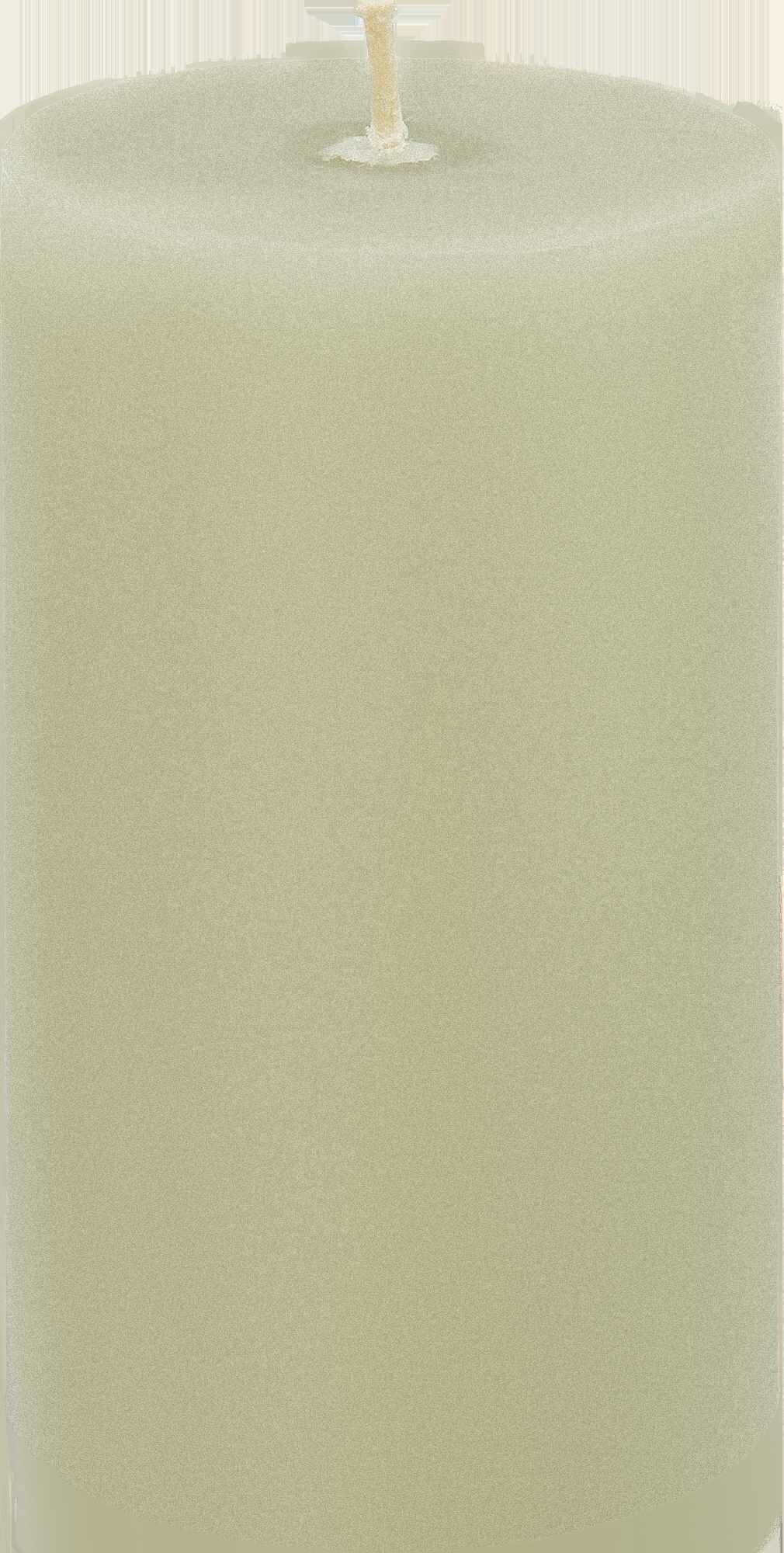 Свеча столбик Рустик светло-серая 11 см
