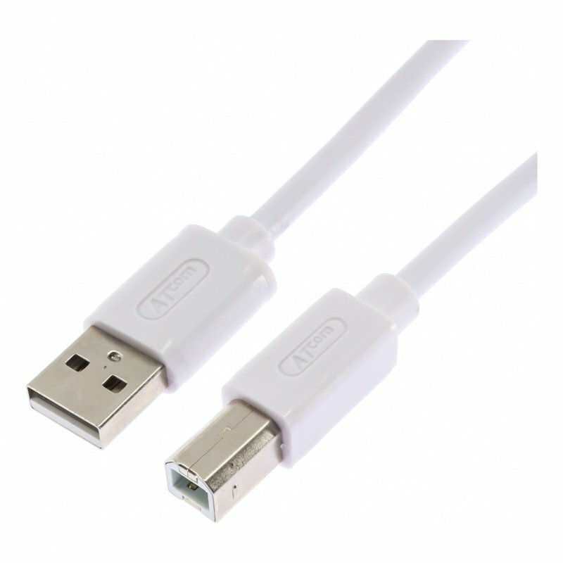 фото Кабель USB 2.0 для принтера USB (Type-A)-USB (Type-B) Длина: 1.5 м, черный