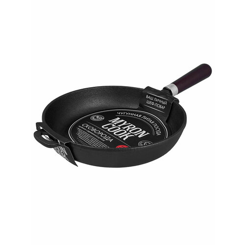 Сковорода глубокая Evolution чугунная, с деревянной ручкой, 26 см