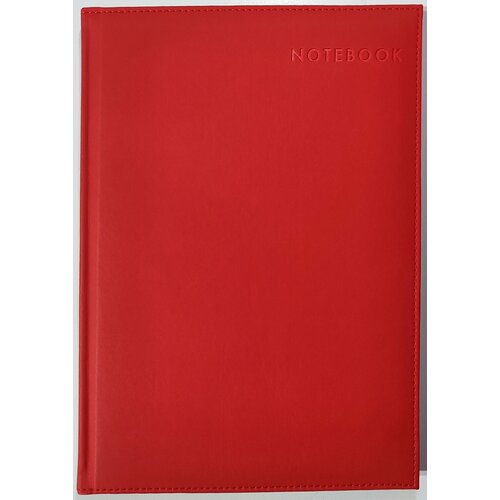 Тетрадь - ежедневник А4 обложка искусственная кожа 100л Плотность бумаги 70гр В клетку красная 832₽