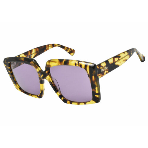 Солнцезащитные очки MM0024, черный, желтый Max Mara. Цвет: желтый/черный/фиолетовый/мультицвет