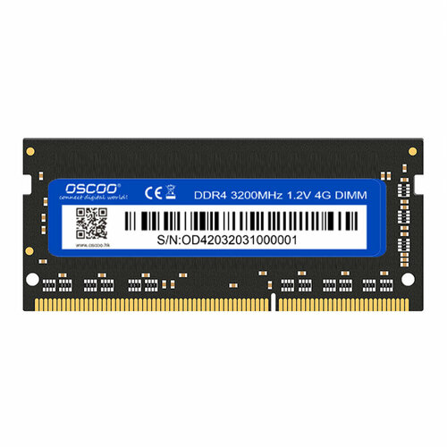 Оперативная память для ноутбука OSCOO DDR4 3200MHz 1.2V 4GB SO-DIMM оперативная память для ноутбука oscoo ddr4 2666mhz 1 2v 4gb so dimm